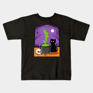 Cat and Witch Kids T-Shirt